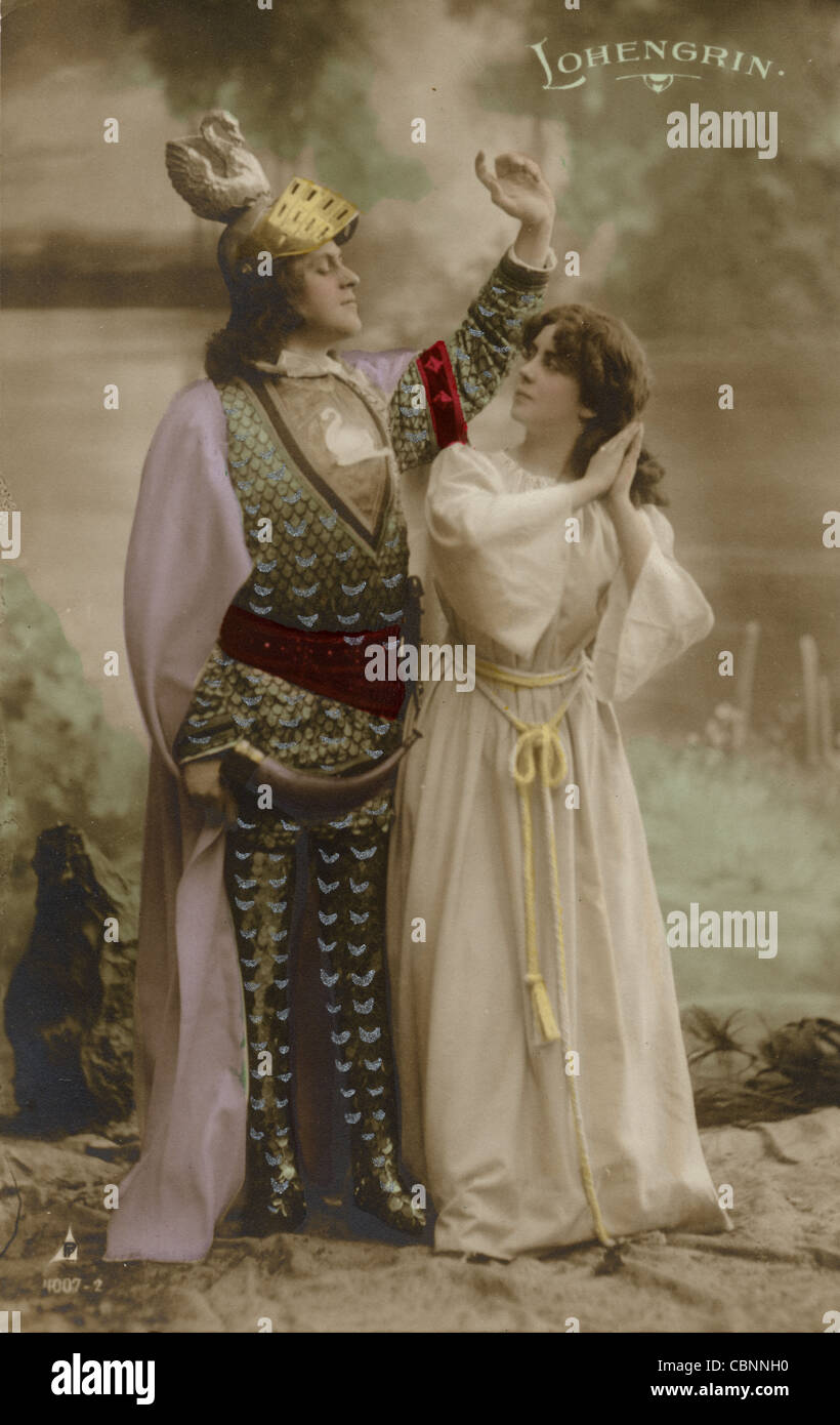 Lohengrin medievale opera matura Foto Stock