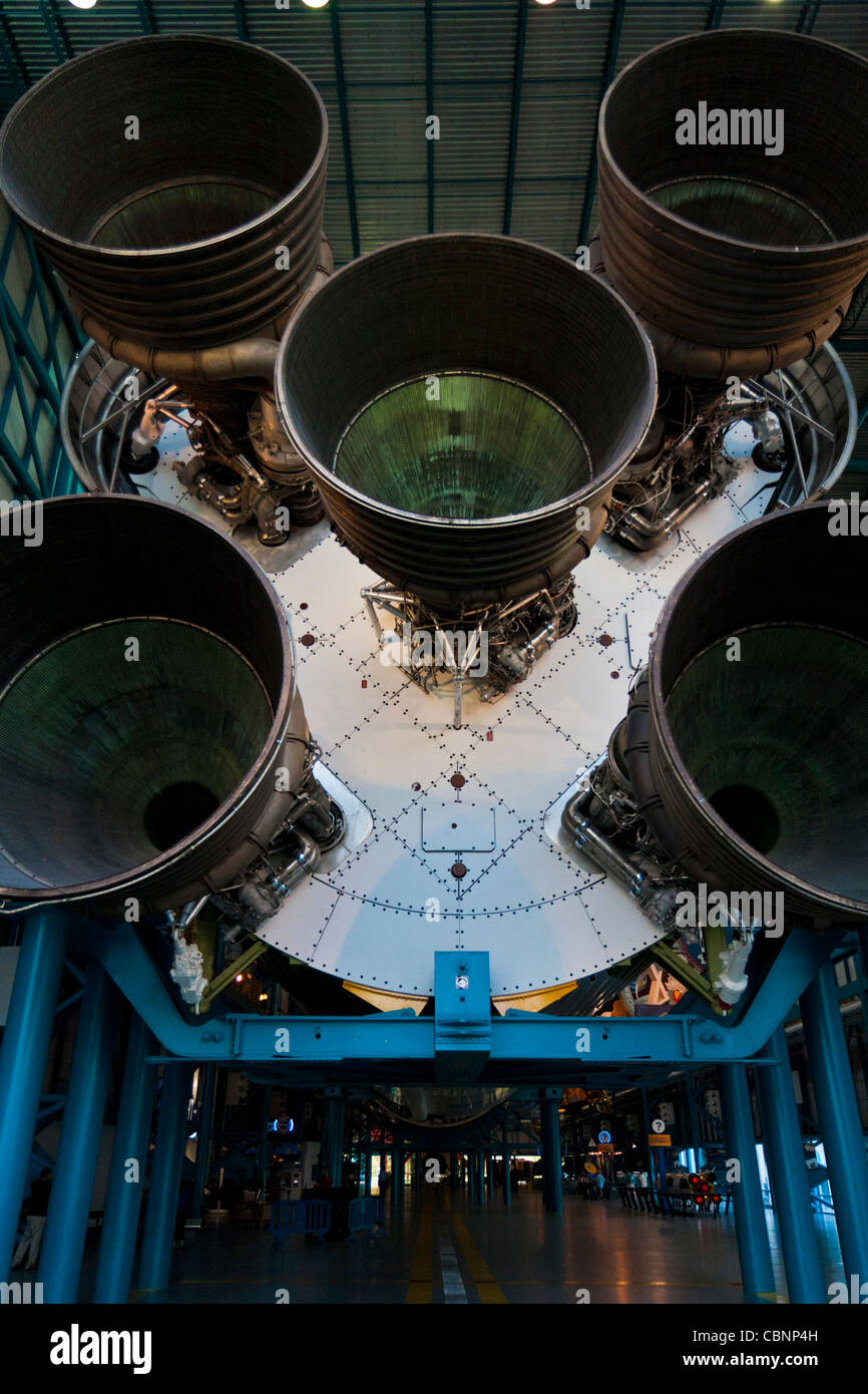 Fondo del Saturno 5 Rocket Foto Stock