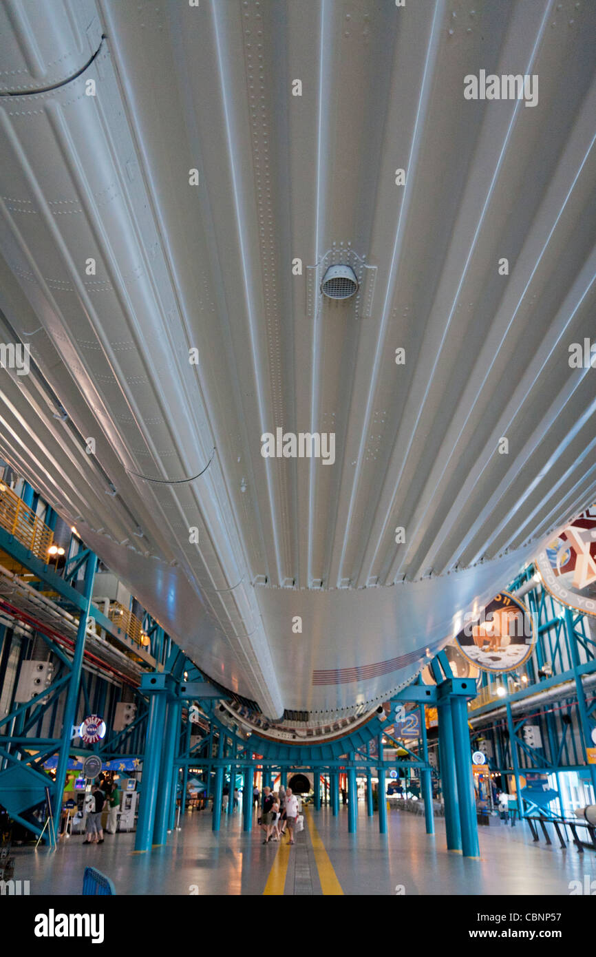 Lato di Saturno 5 Rocket Foto Stock