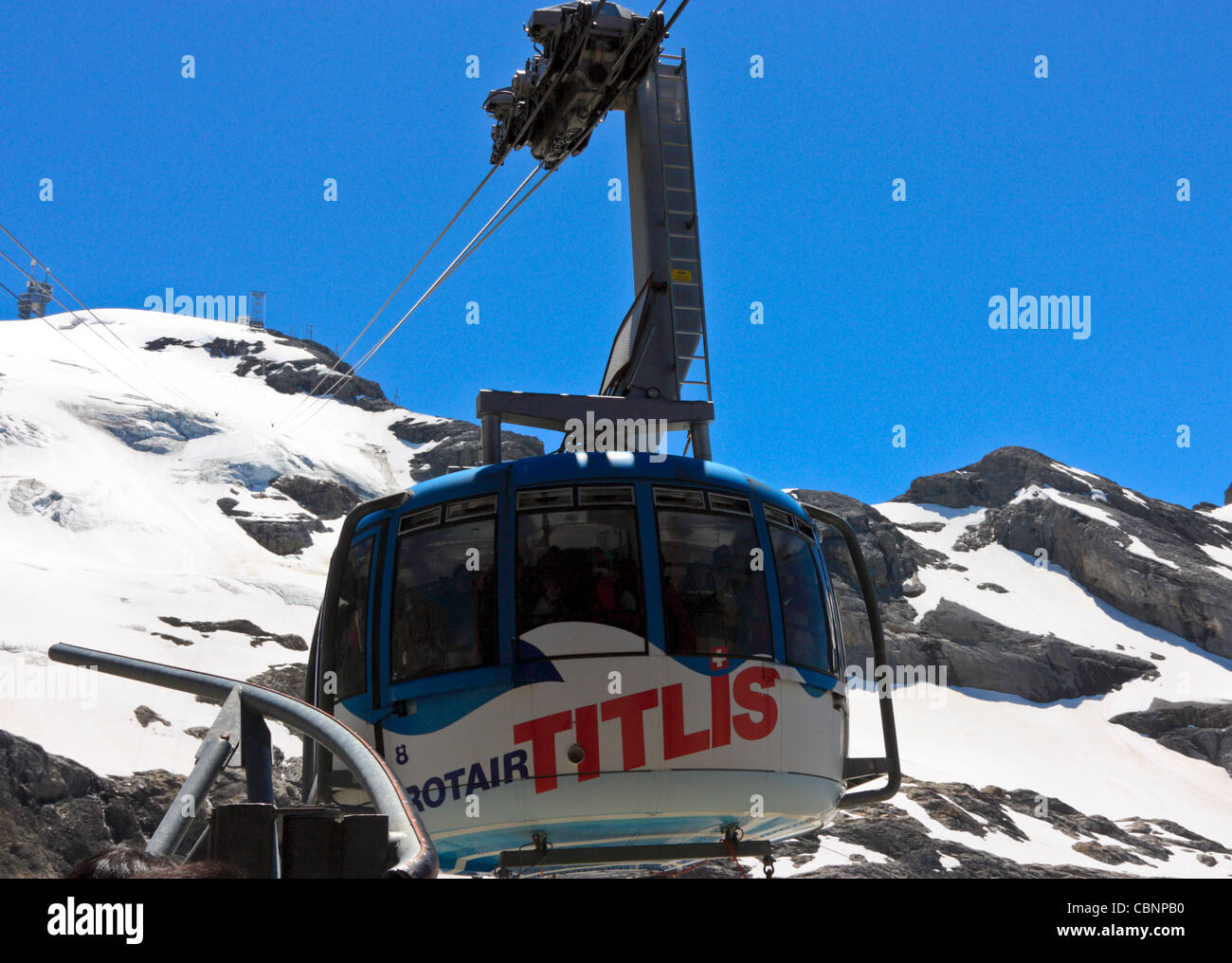 Funivia rotante del monte Titls Funivia, alpi svizzere, Svizzera Foto Stock