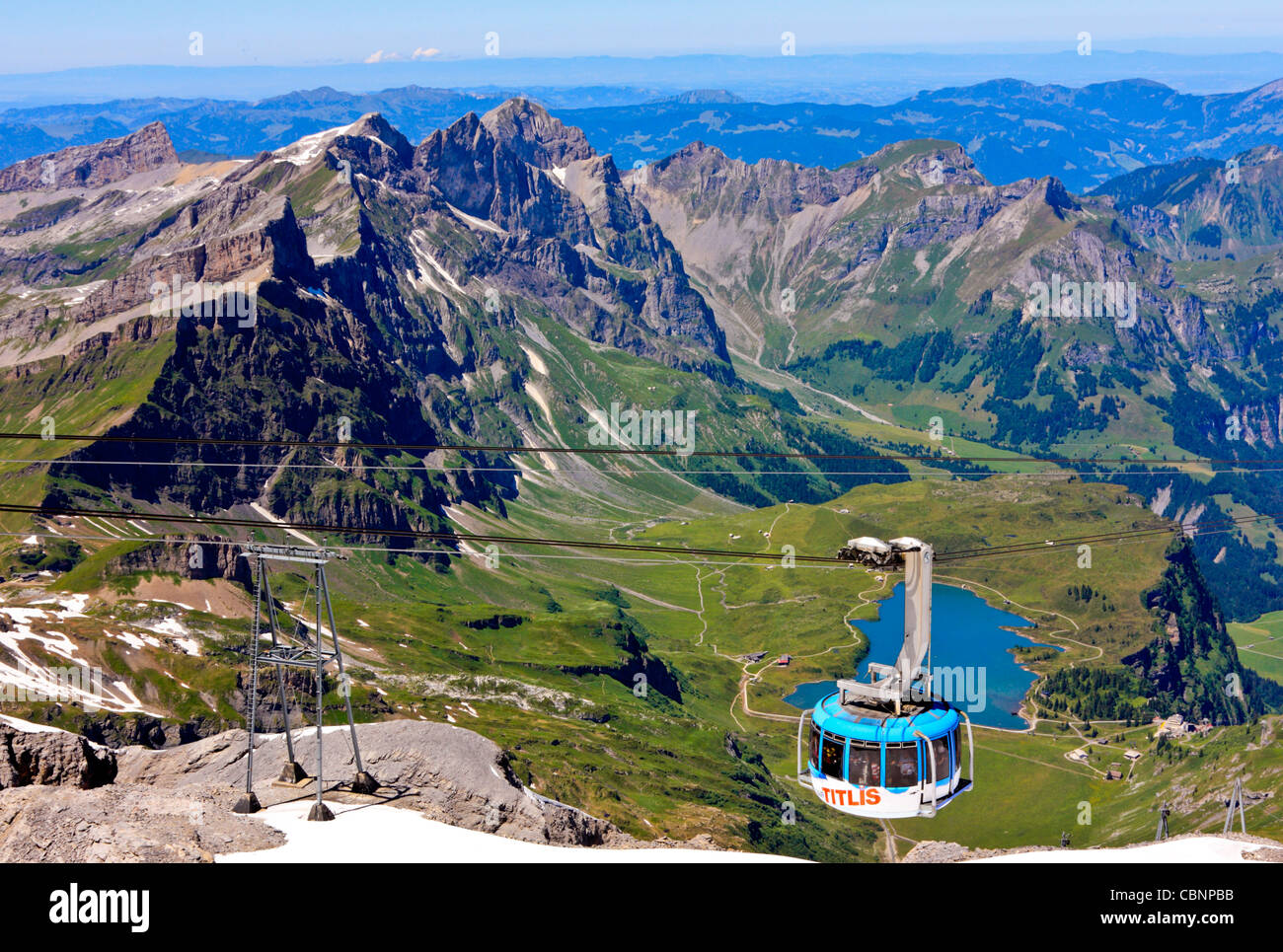 Funivia Rotante Del Monte Titlis, Alpi Svizzere, Svizzera Foto Stock