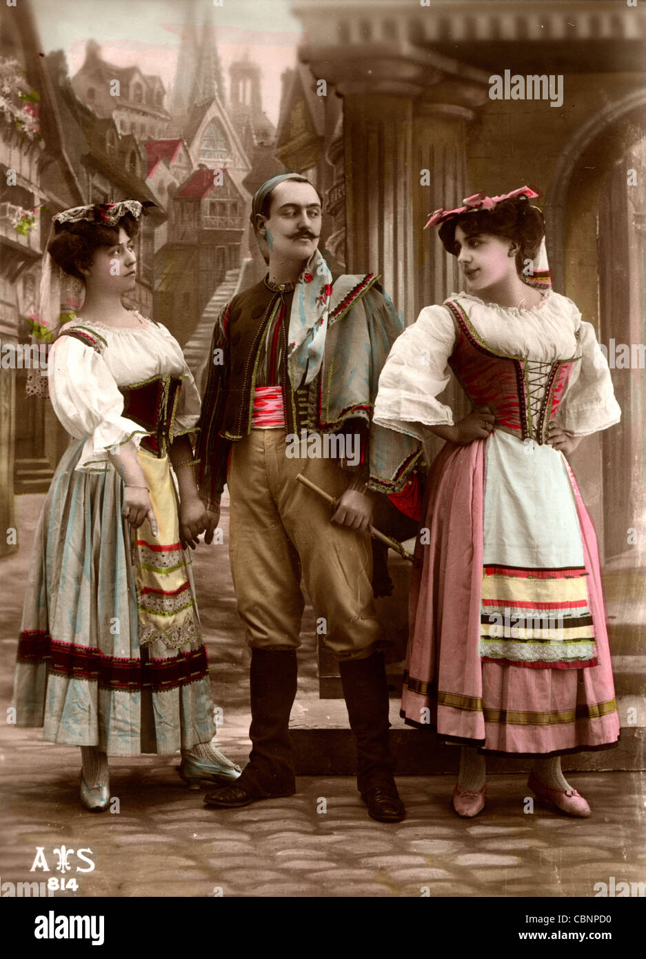 Il francese Romancing due donne gelose Foto Stock