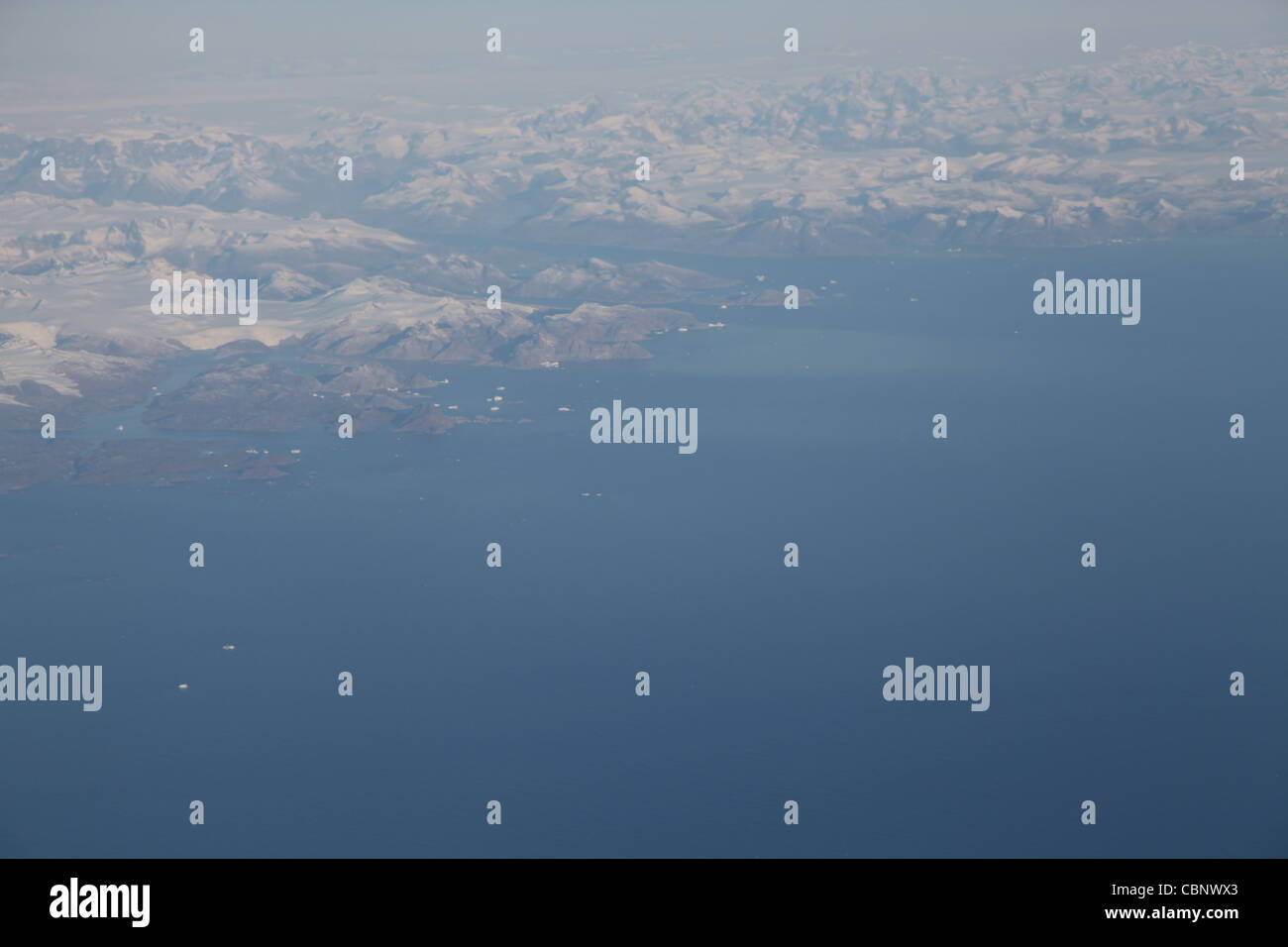 Greeland - Vista dall'alto sopra Foto Stock