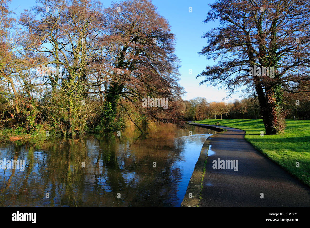 Fiume Itchen, Riverside Park, Southampton Foto Stock