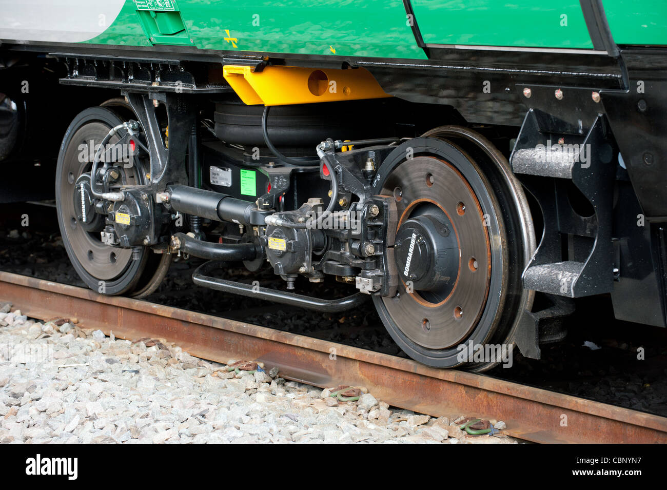 Il Bombardier 172 a Londra Midland livrea. I treni sono realizzati da Derby basato costruttore Bombardier Foto Stock