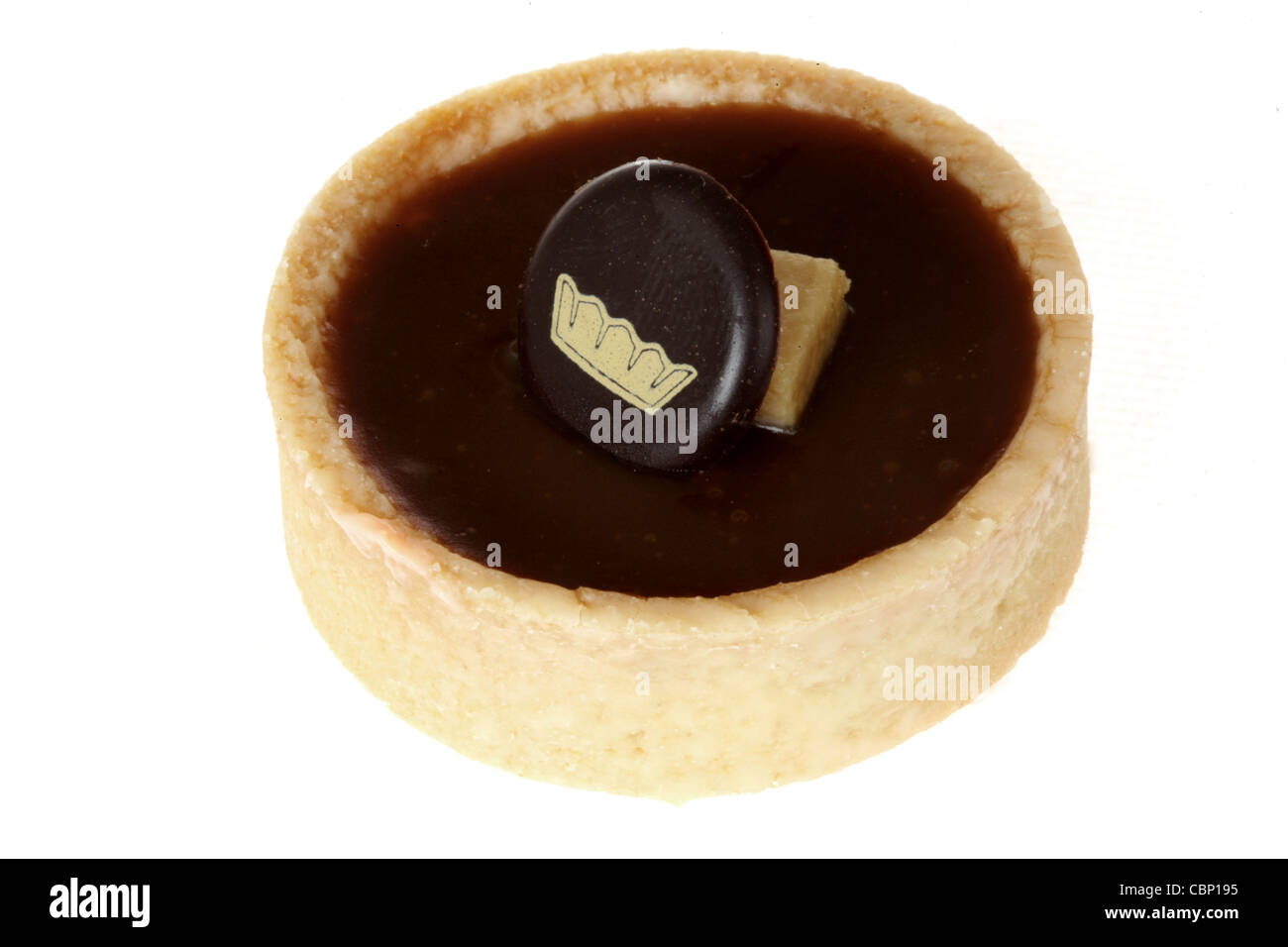 Cioccolato e caramello Tart Foto Stock