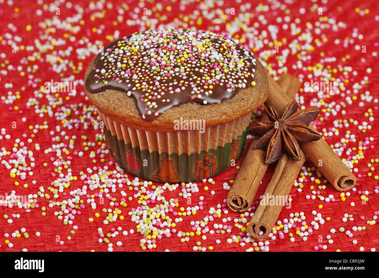 Muffin di natale Foto Stock