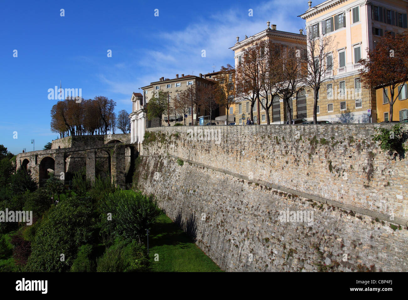 Parete veneziano in Città Alta - Bergamo, Italia Foto Stock