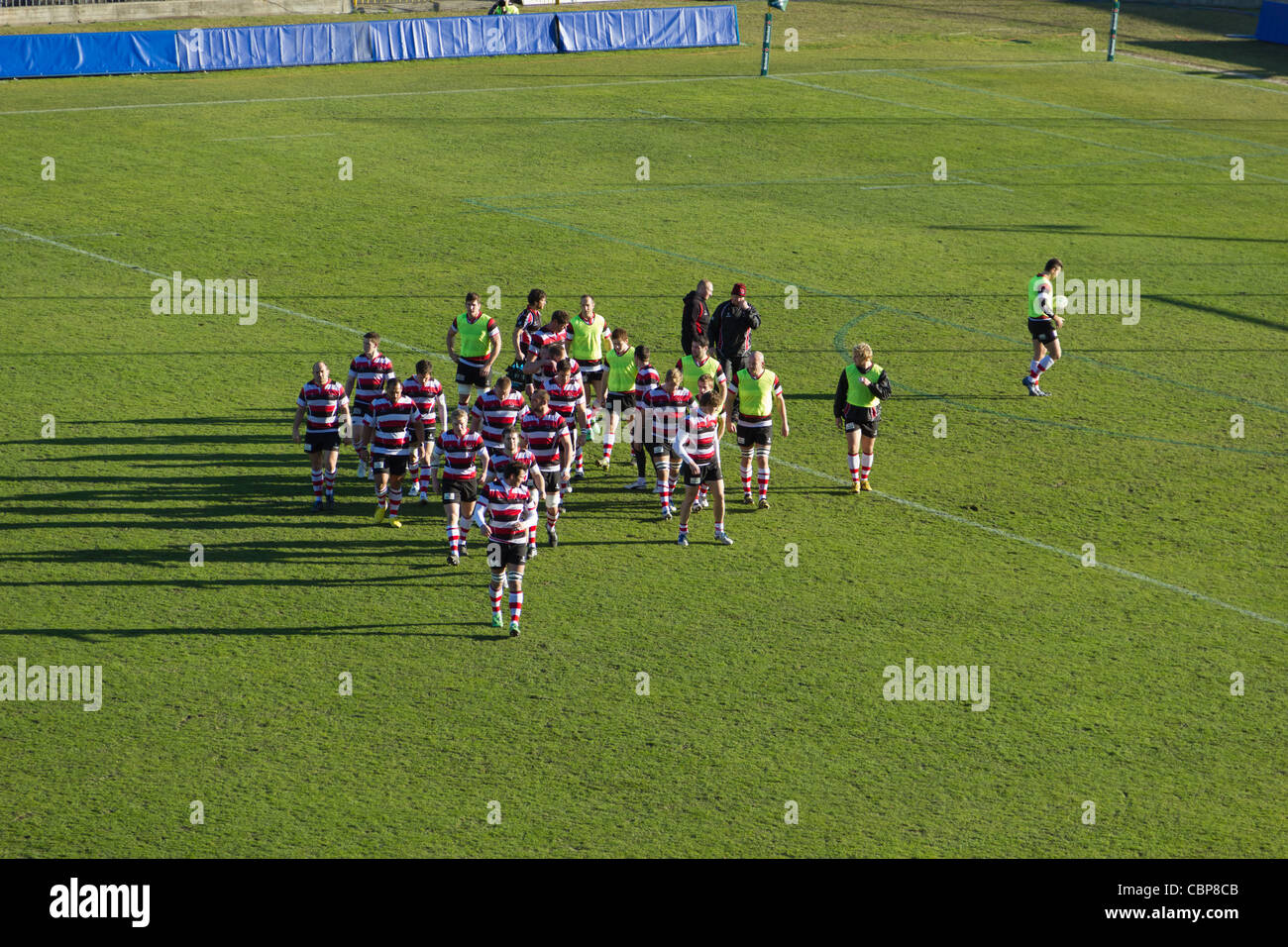 La formazione di rugby (Ulster team - Heineken Cup) Foto Stock