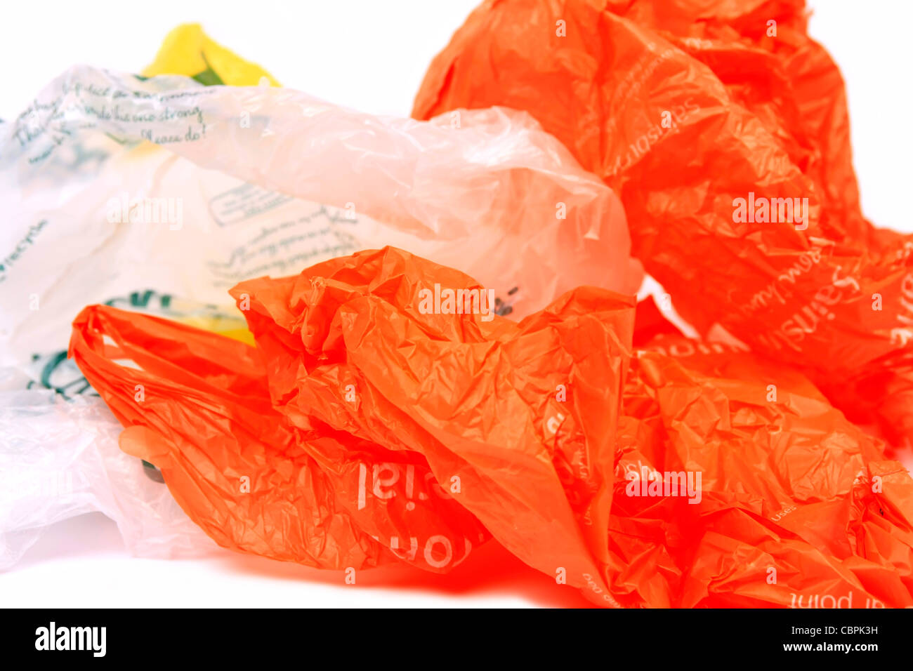 Sacchetti di plastica - il scurge britannico della discarica Foto Stock