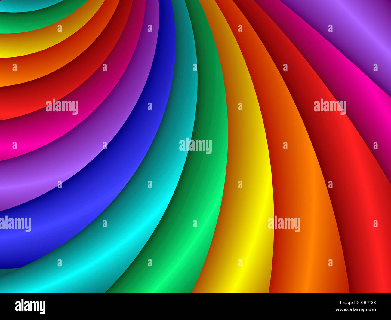 Rainbow generati al Computer Art Foto Stock