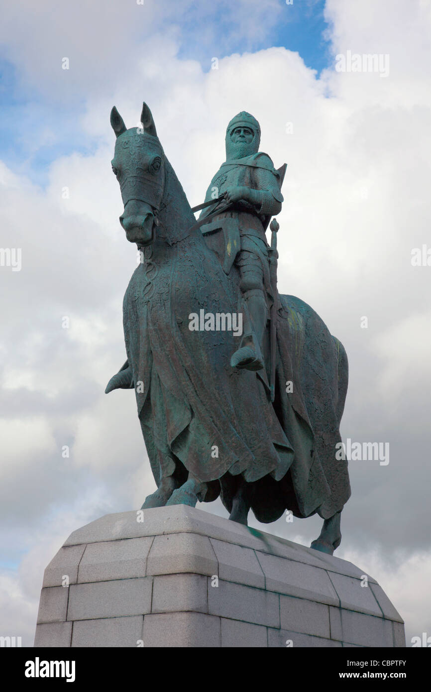 Robert the Bruce statua Campo di Battaglia di Bannockburn Memorial Scozia Scotland Foto Stock