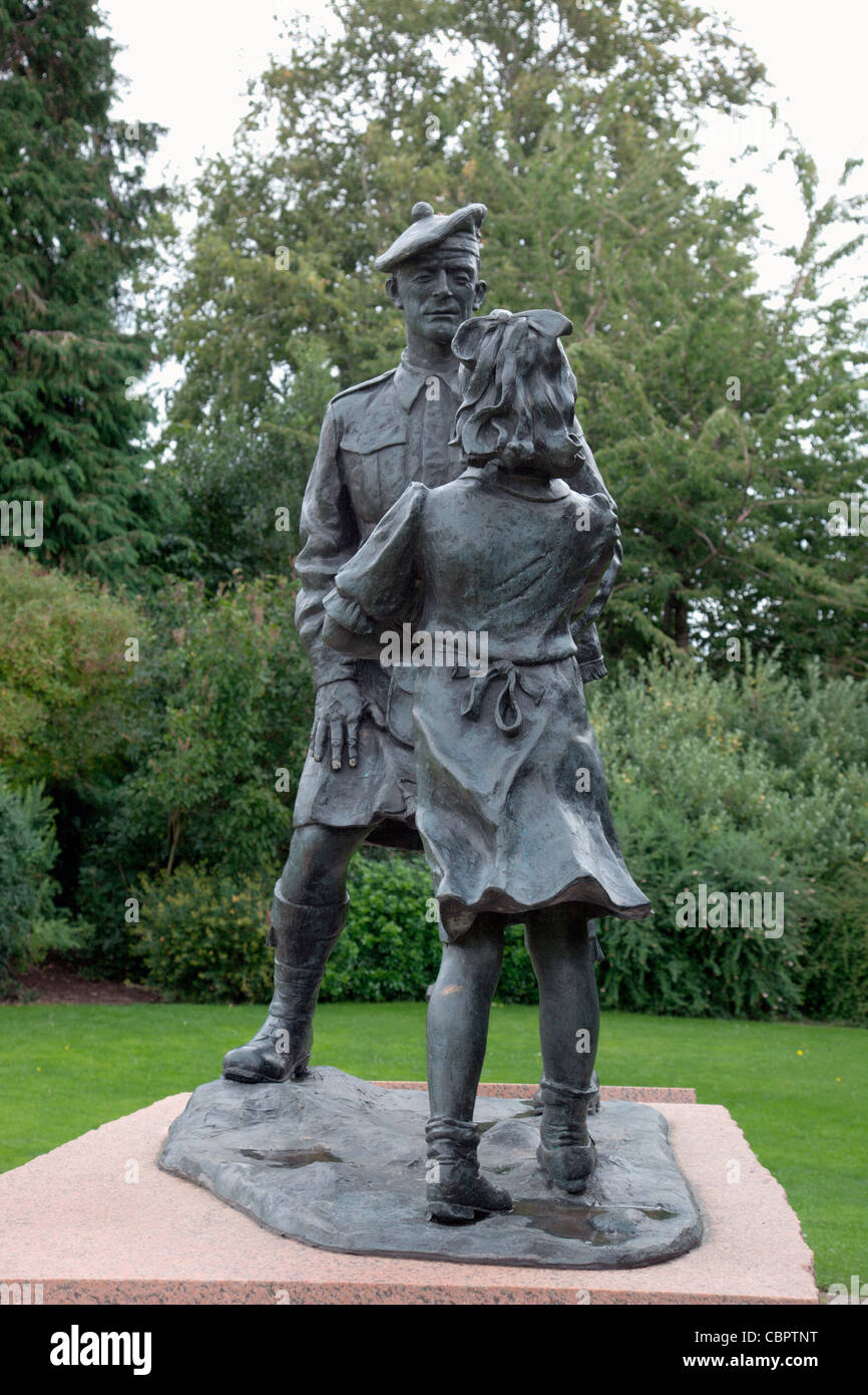 51St Highland Division Memoriale di guerra nord pollice Park Perth Scozia Scotland Foto Stock