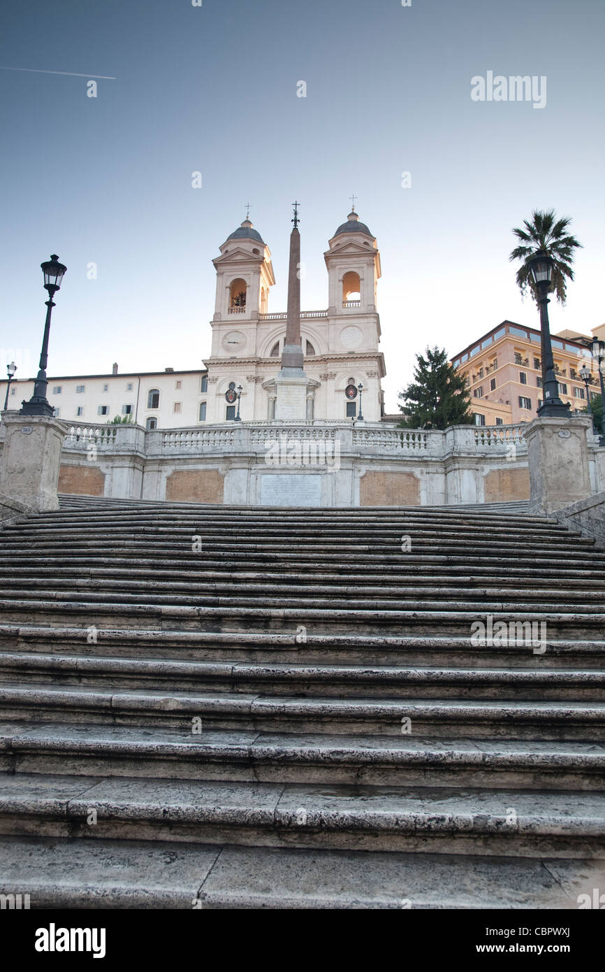 La famosa scalinata di Piazza di Spagna a Roma, Italia, Europa Foto Stock