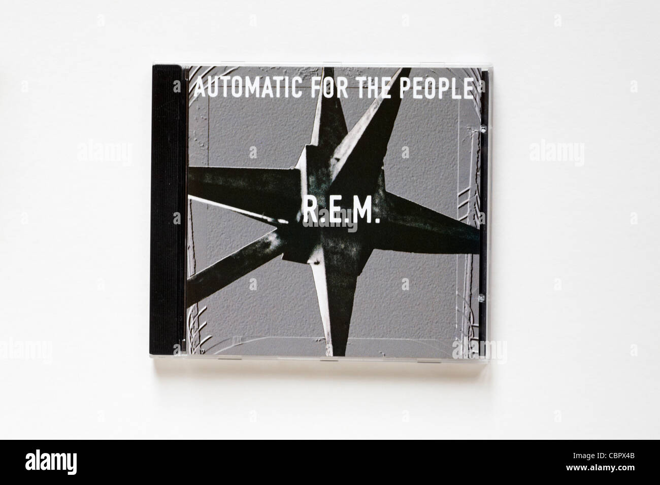 I R.E.M. REM CD automatico per il CD di persone isolate su sfondo bianco Foto Stock