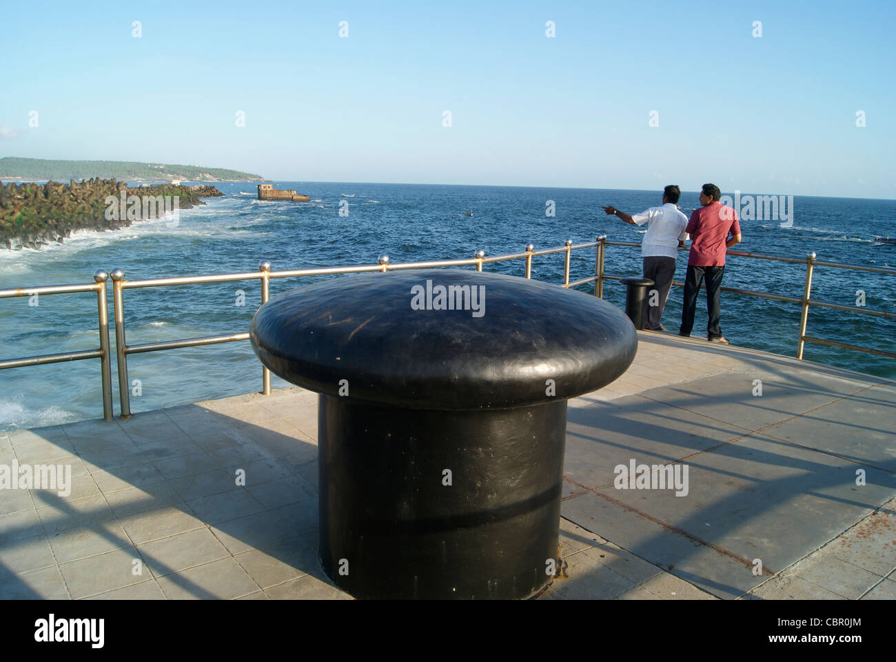 Bollard Pull impianto al Porto di Vizhinjam Foto Stock