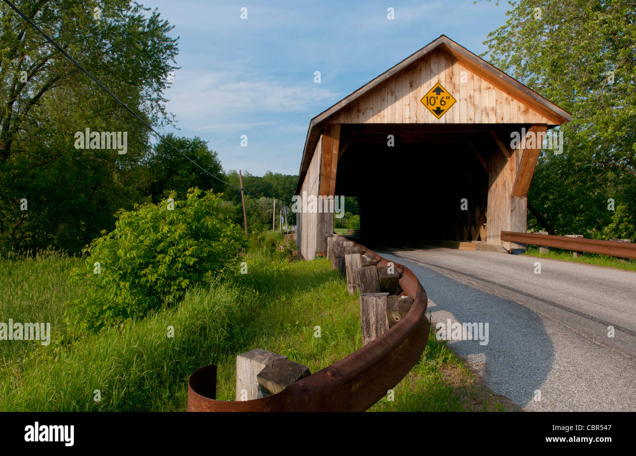 Ponti coperti del Vermont deposito a Ponte in Pittsford VT 1840 in legno Foto Stock