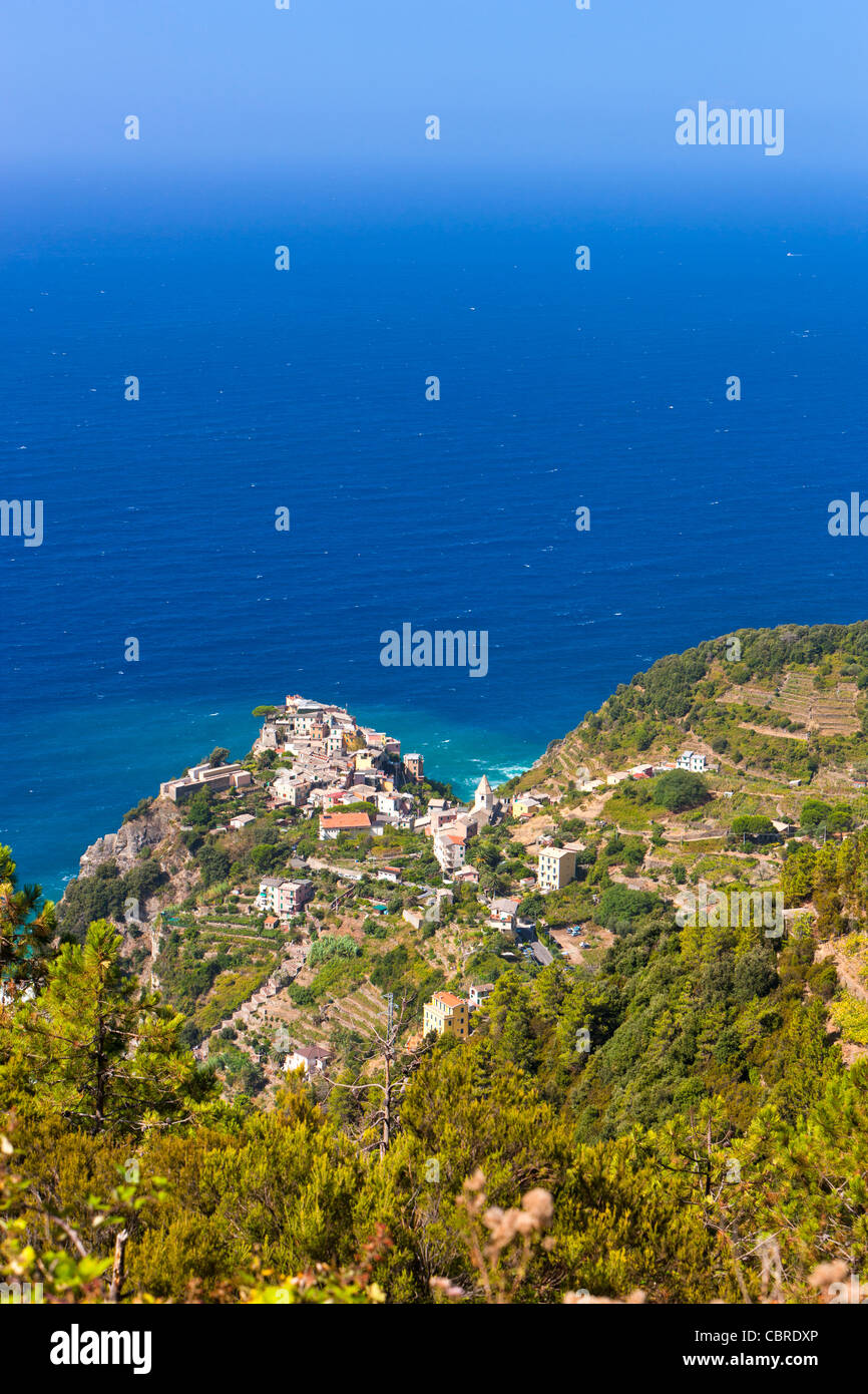 Corniglia, il Parco Nazionale delle Cinque Terre, provincia di La Spezia, Liguria, Nord Italia, Europa Foto Stock