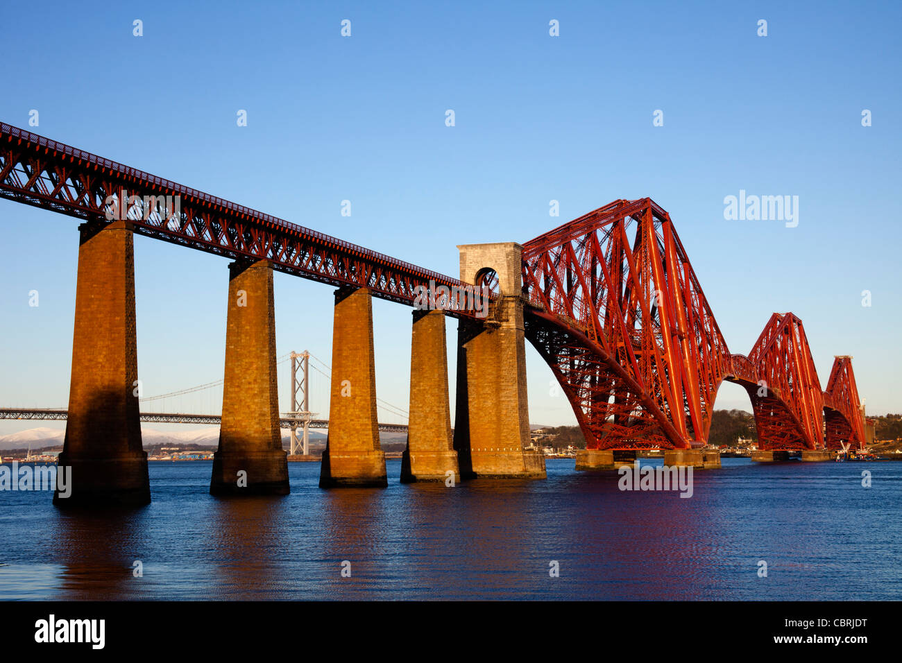 Ponte di Forth Rail, South Queensferry, Scotland, Regno Unito, Europa Foto Stock