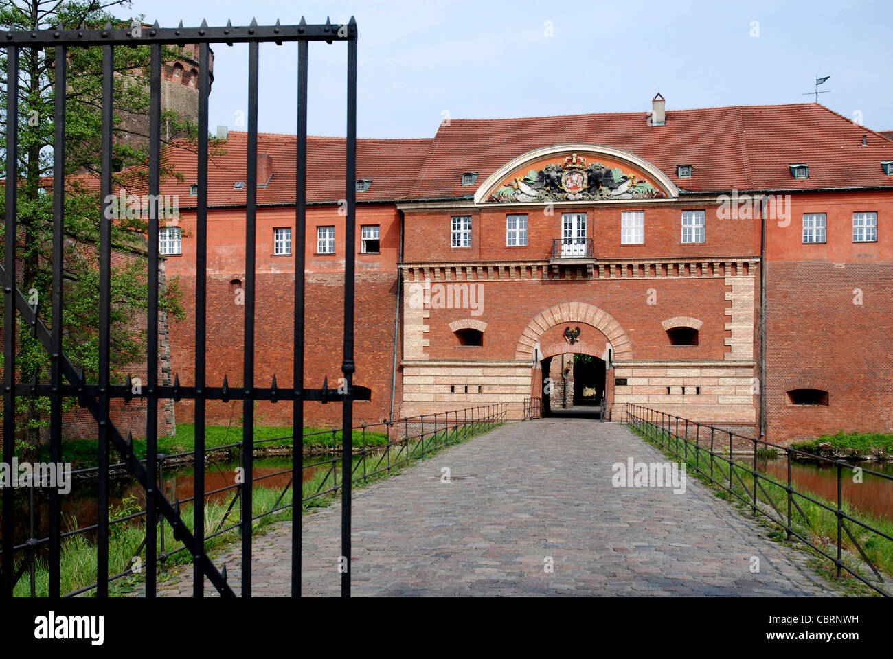 La Zitadelle di Spandau a Berlino con uomo gate e Juliusturm. Foto Stock