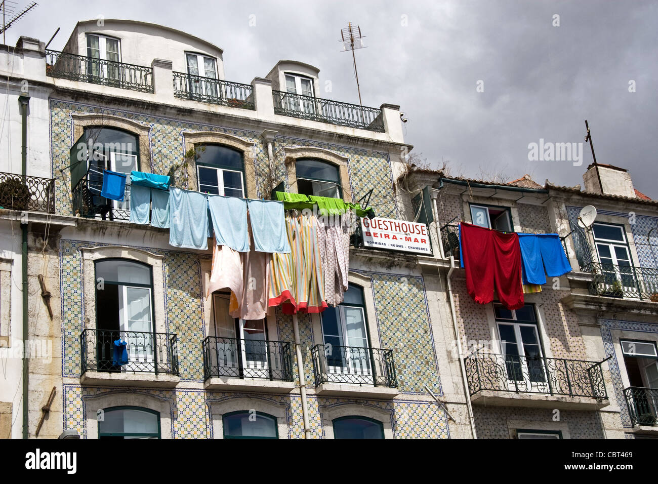 Guesthouse nel centro di Lisbona, Portogallo. Foto Stock