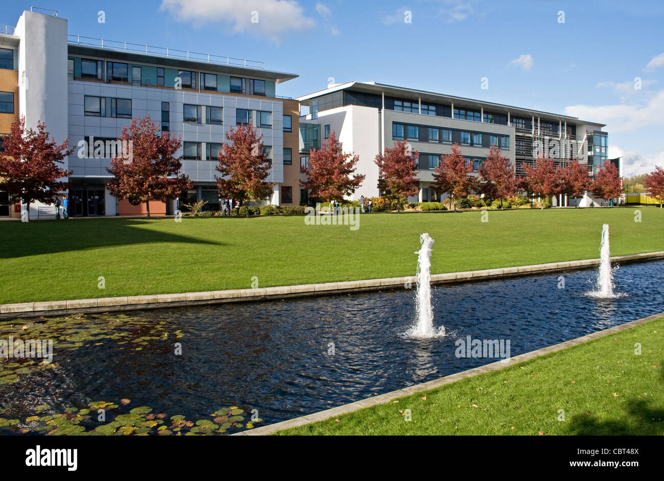 Edificio Zeeman (destra)('Istituto Matematico) + Computer Science edificio(a sinistra), Università di Warwick, Coventry, England, Regno Unito Foto Stock