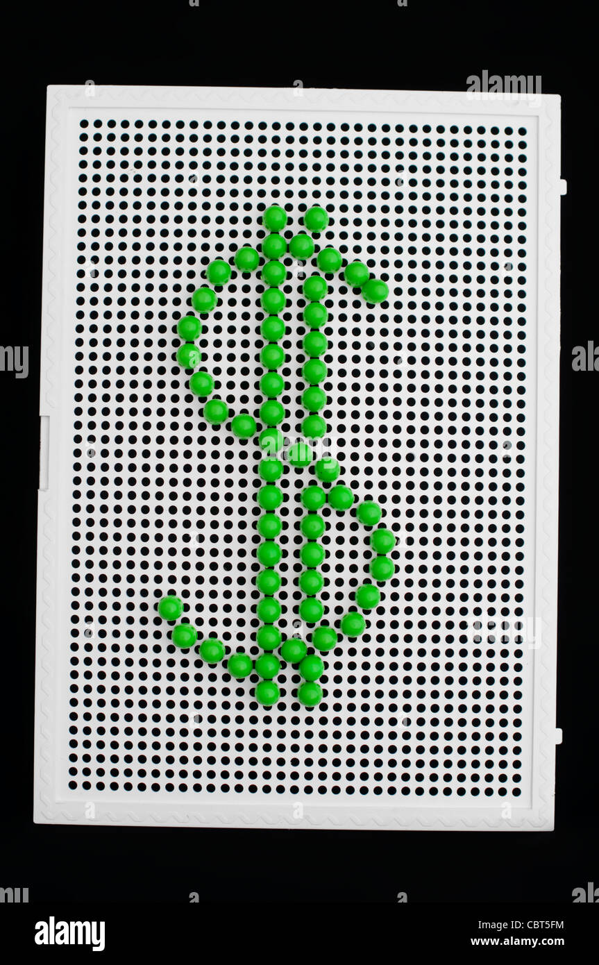 Simbolo del dollaro sul bambino mosaico. Colorato Mosaico pezzi Foto Stock
