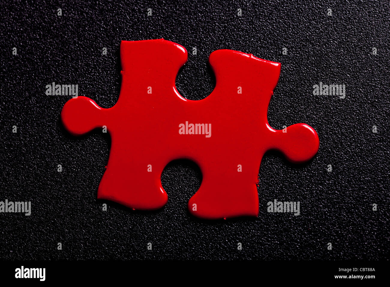 Red Puzzle, concetto aziendale di soluzione Foto Stock