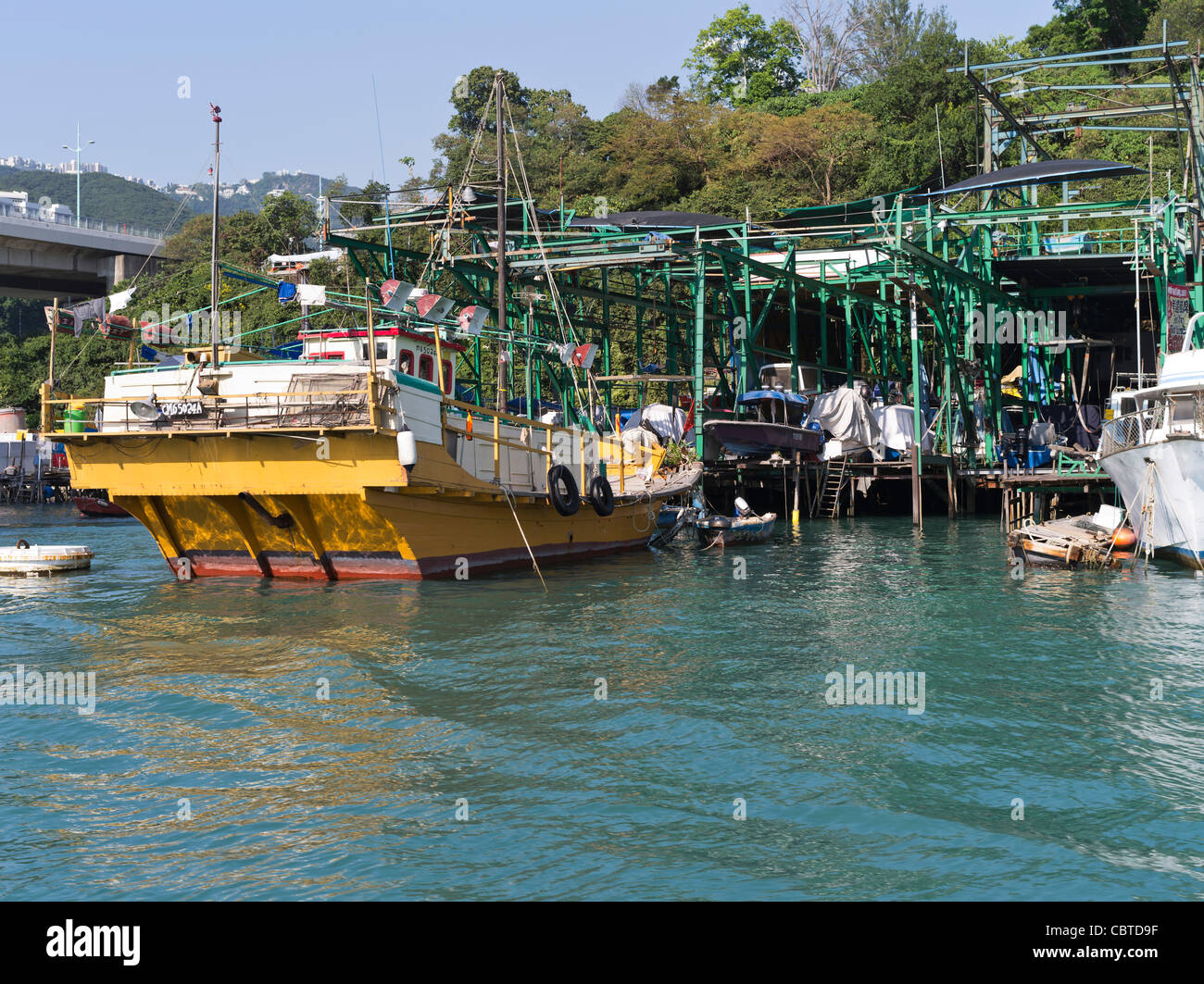 dh Aberdeen Harbour ABERDEEN HONG KONG cantiere navale della Junk Aberdeen imbarcazioni cinesi nave cantiere navale cina cantiere Foto Stock