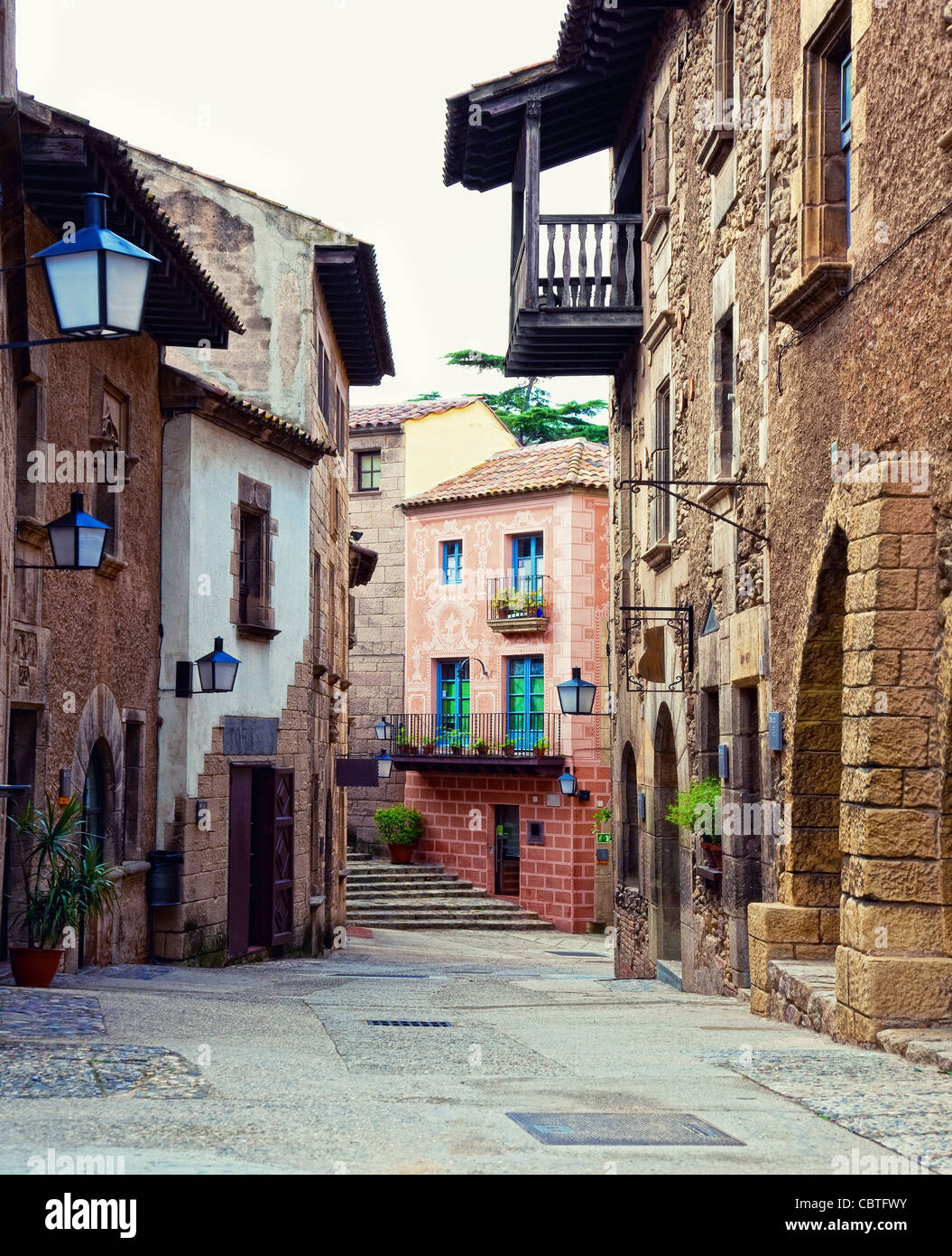 Poble Espanyol Foto Stock