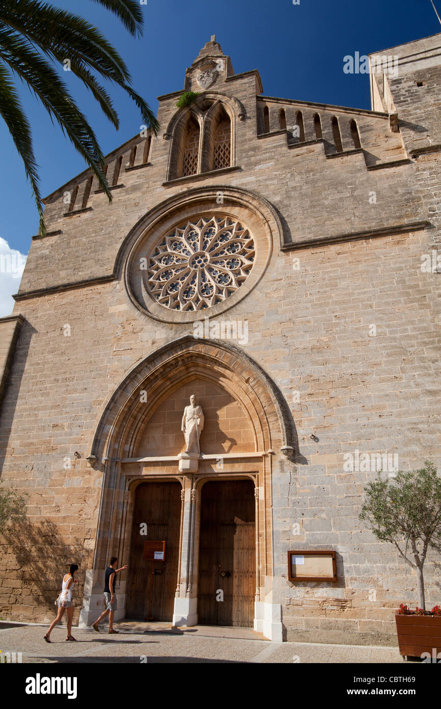 Sant Jaume chiesa, Alcudia Maiorca, isole Baleari, Spagna Foto Stock