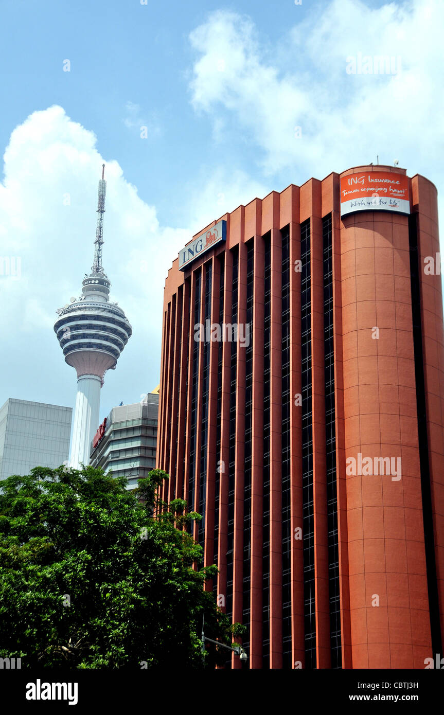 Torre Menara e ING costruzione di Kuala Lumpur in Malesia Foto Stock