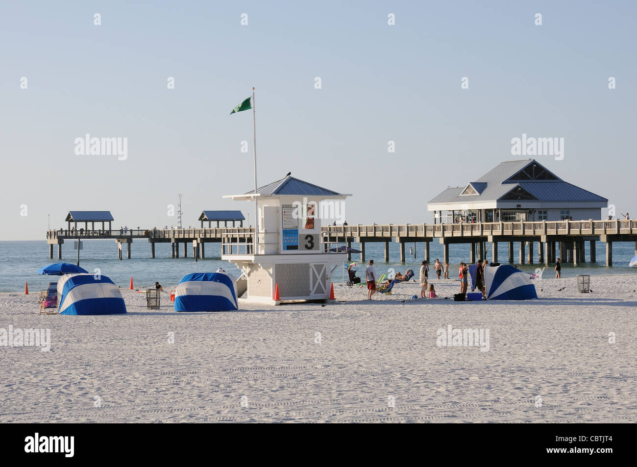 Clearwater Beach Florida USA & Pier 60 sul Golfo del Messico noi Foto Stock
