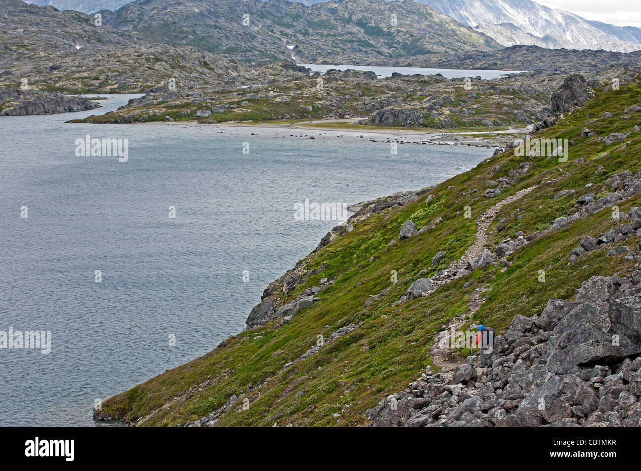 Il Trekking Chilkoot Trail. Il cratere del lago. British Columbia. Canada Foto Stock