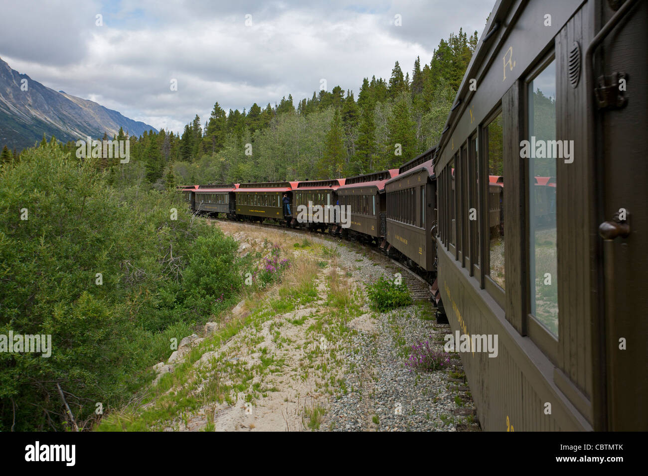 Pass bianco e Yukon ferrovia. British Columbia. In Canada. Foto Stock