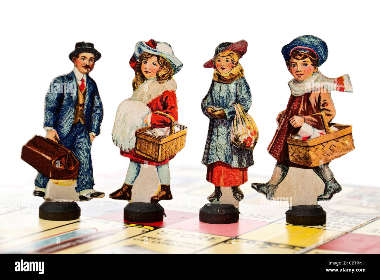 Antique Edwardian (1915) "poco Shoppers' gioco di bordo da Gibson Games Foto Stock