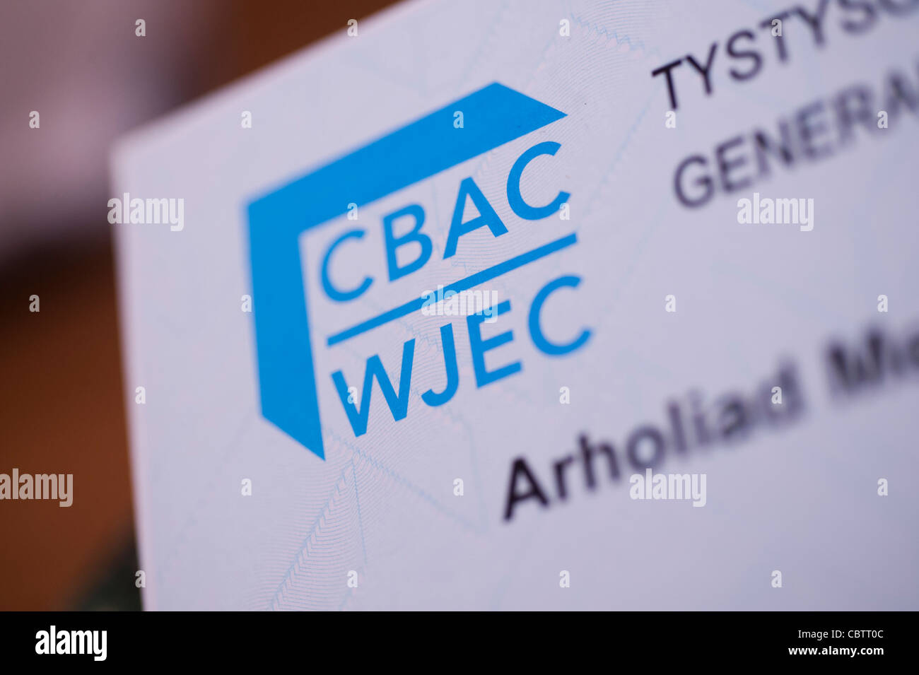 WJEC welsh congiunte in materia di istruzione comitato GCSE Risultati esame, Wales UK Foto Stock