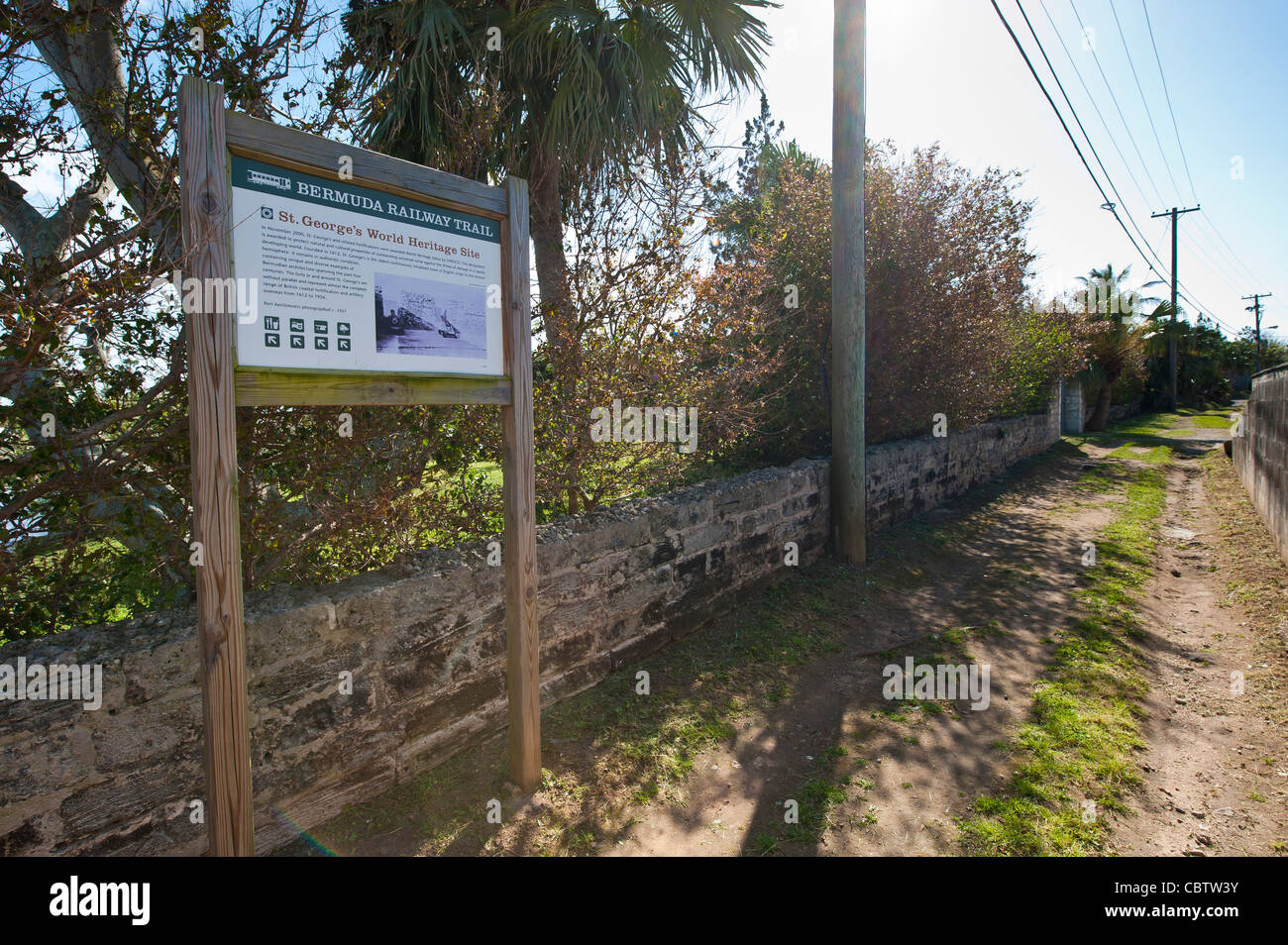 Bermuda Railway Trail National Park fuori San Giorgio, Bermuda. Foto Stock