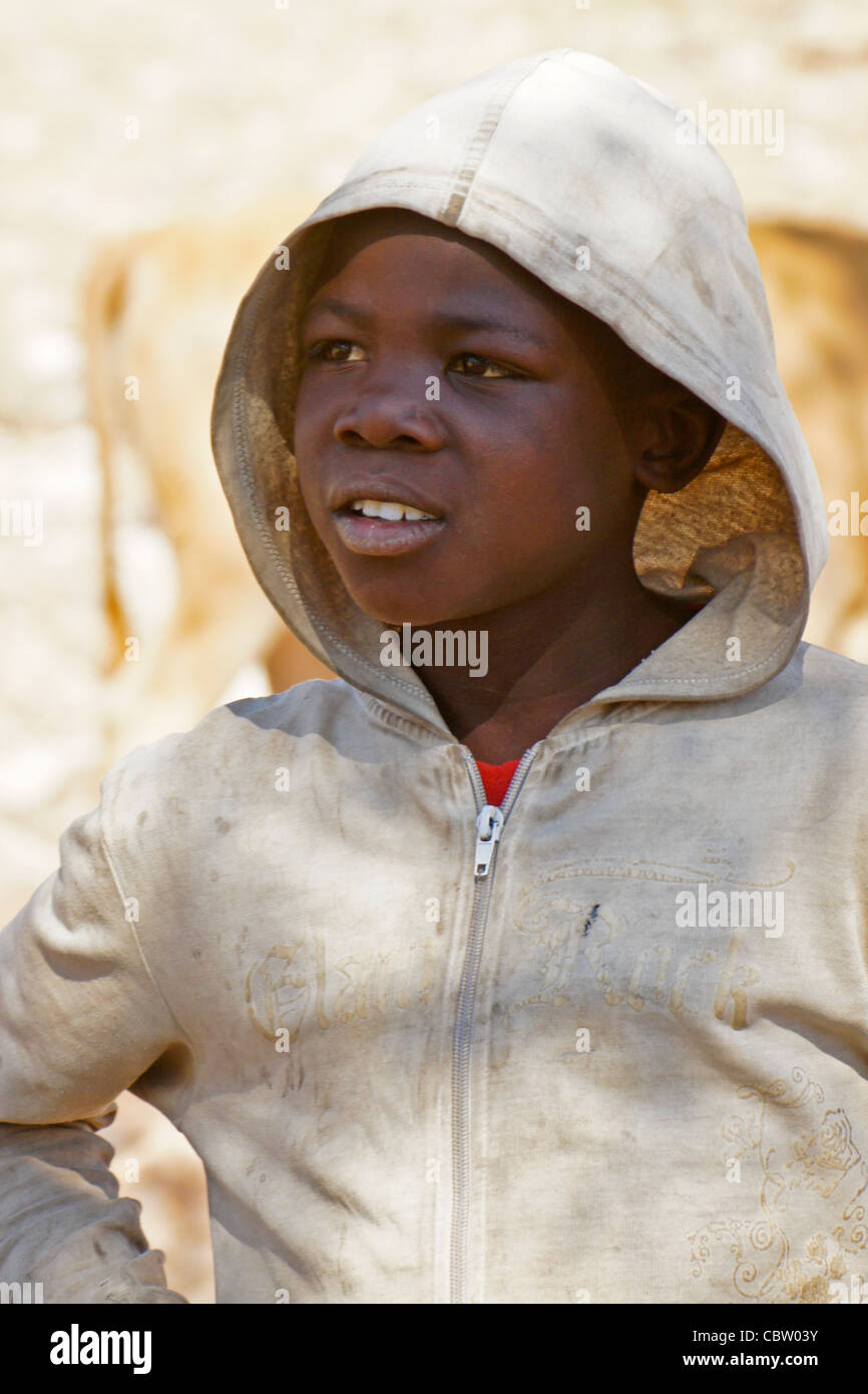 Herero boy, Damaraland, Namibia Foto Stock