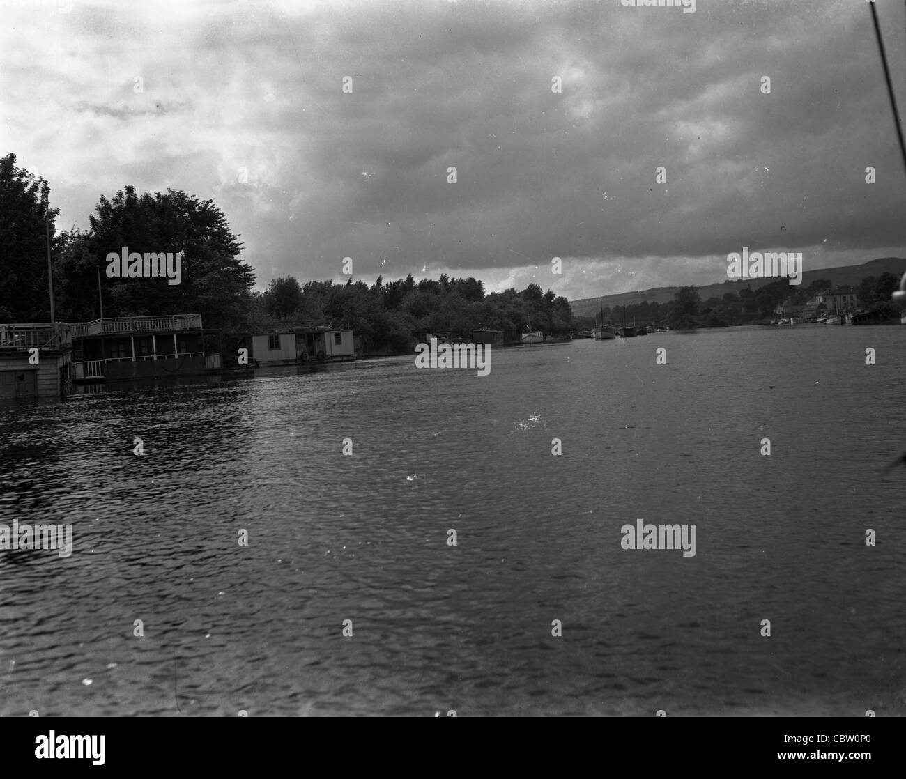 Lago nero e whtie Foto Stock