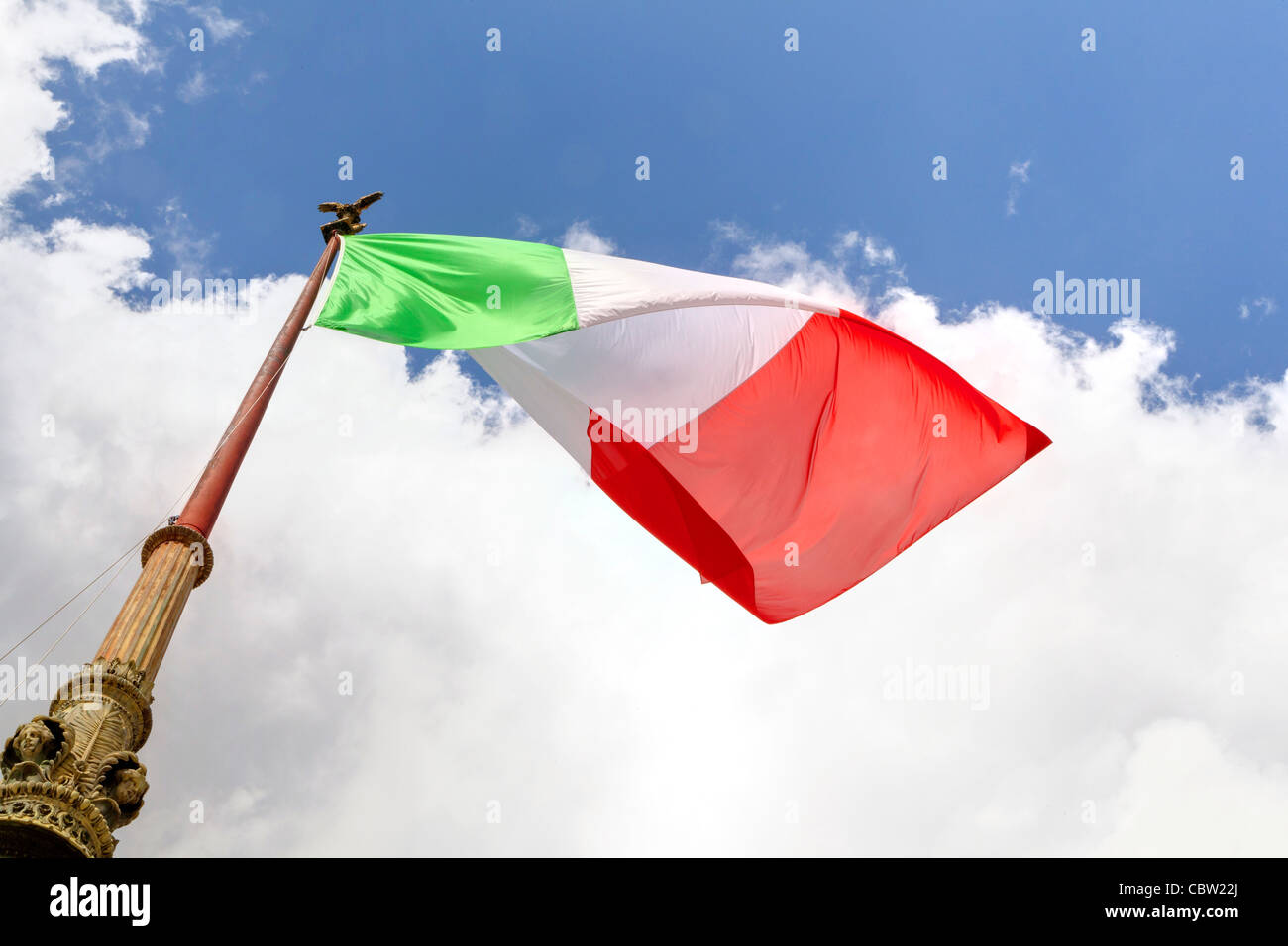 Bandiera italiana Foto Stock