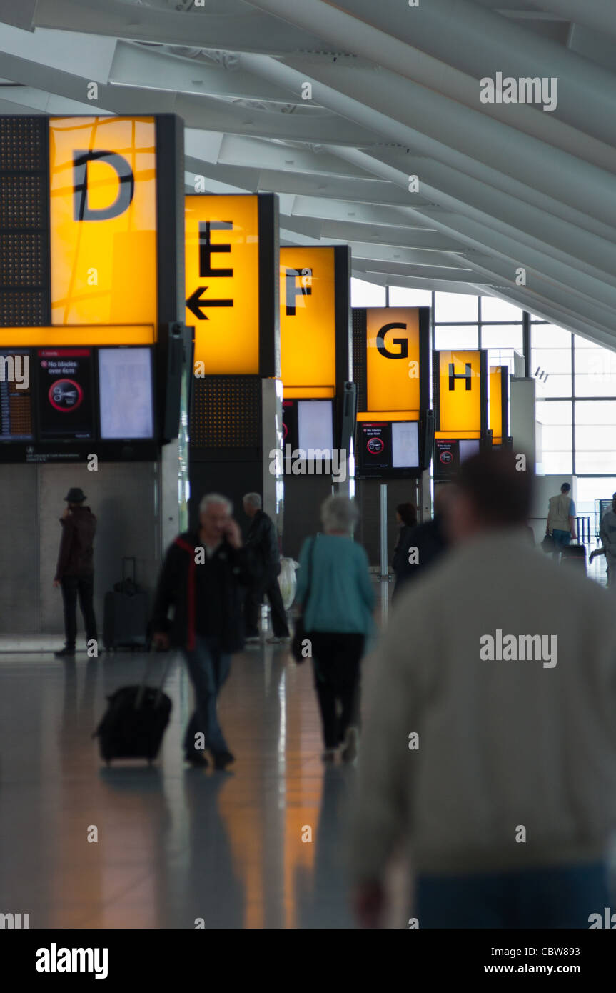 Aeroporto di heathrow terminal 5. Londra. In Inghilterra. Foto Stock