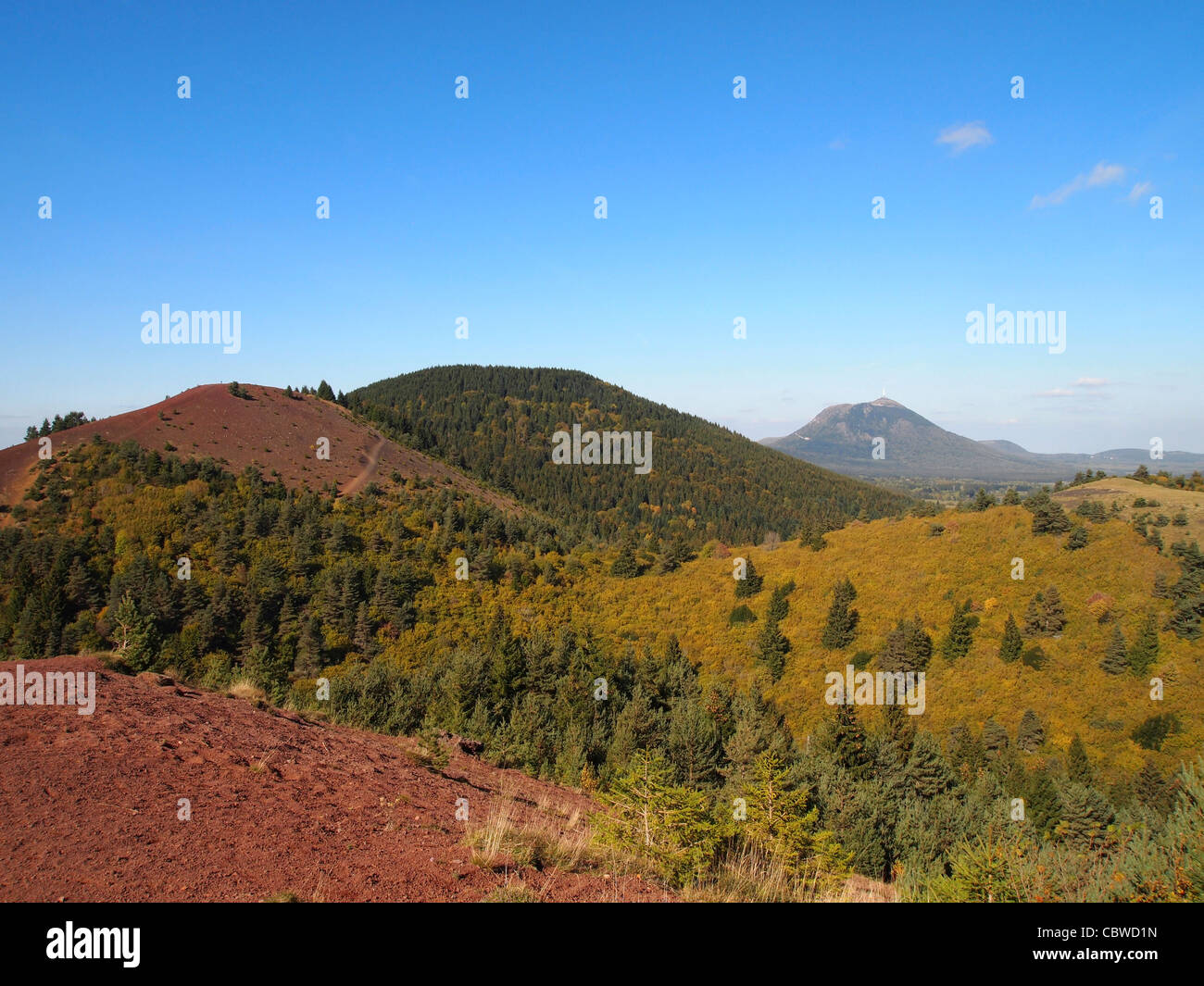 Parco Naturale Regionale dei Vulcani della Auvergne / Parc des Volcans d'Auvergne Puy-de-Dome, Auvergne, Francia. Foto Stock