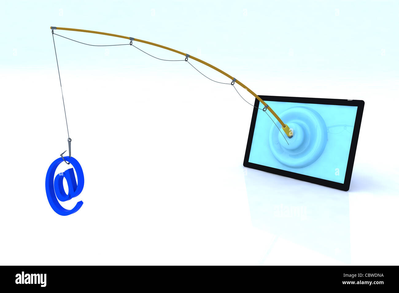 Touch screen il concetto di sicurezza 3d illustrazione Foto Stock