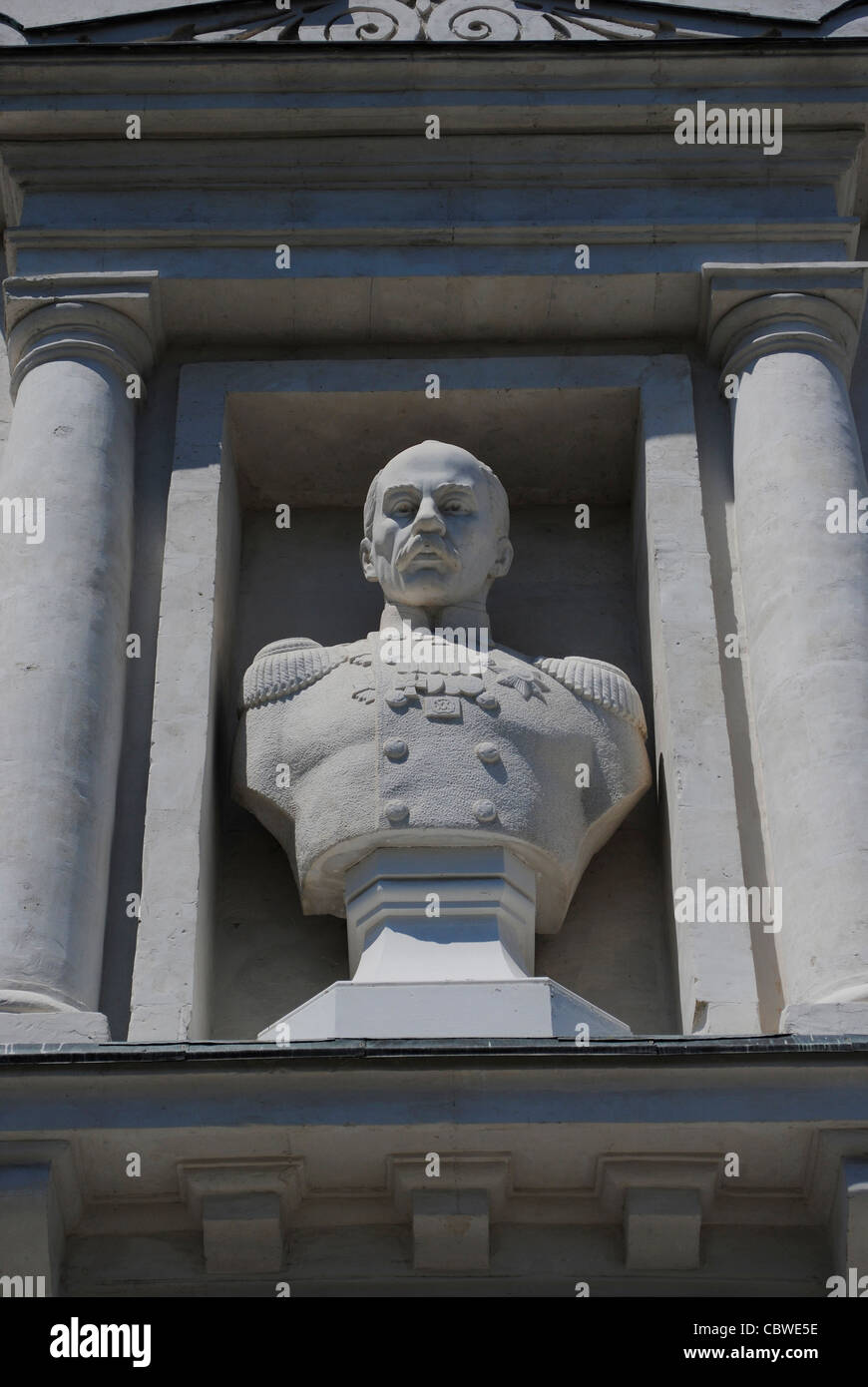 L'Ucraina. Sebastopoli. Il Museo di eroica difesa e la liberazione di Sebastopoli. Busto di Ammiraglio di F.M. Novosilskiy. Foto Stock