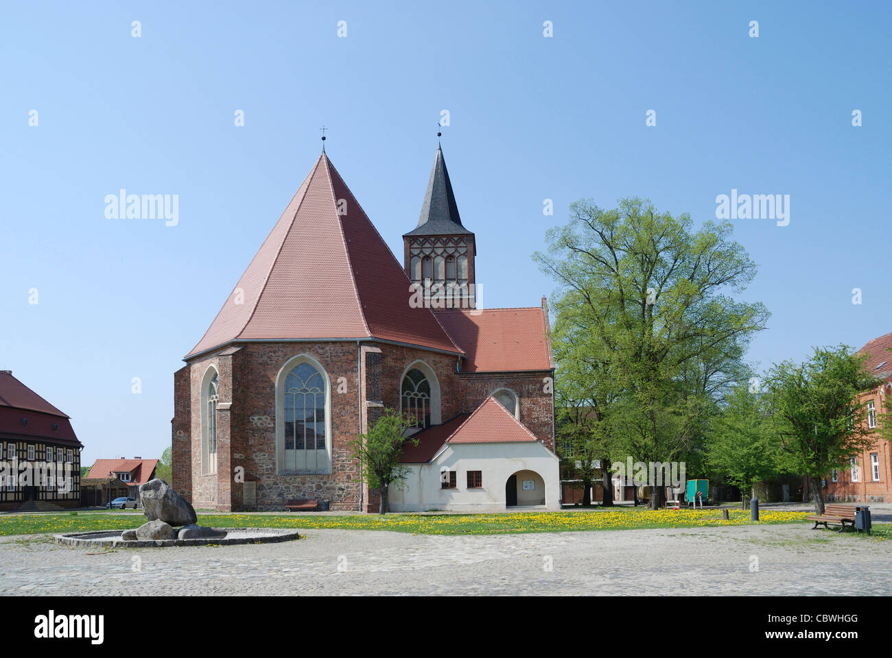 Chiesa San Sebastiano di Baruth nel Land di Brandeburgo. Foto Stock