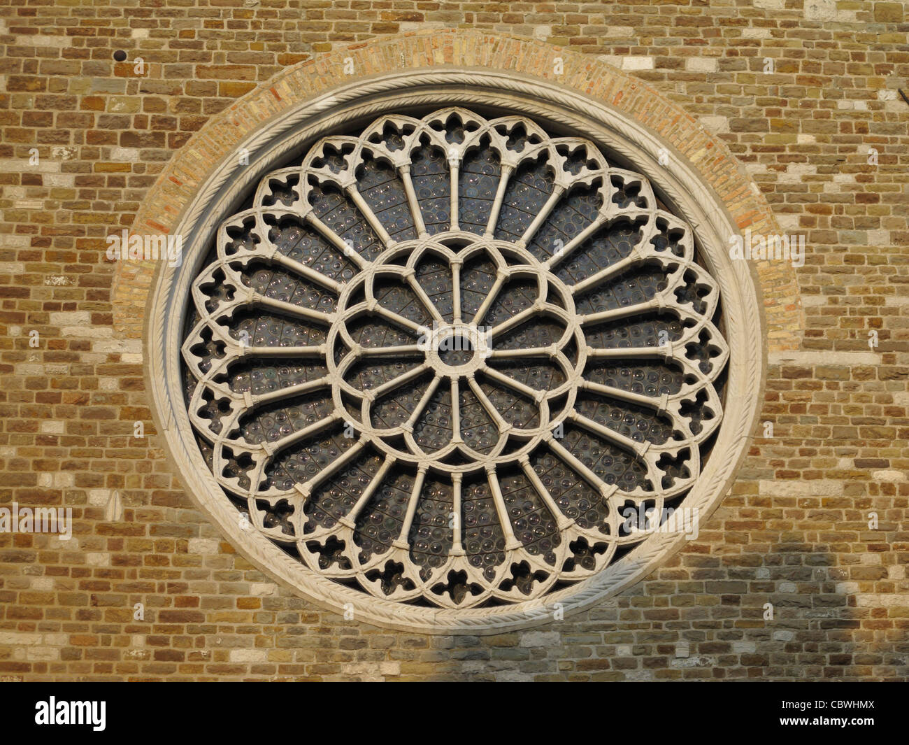 Rosa gotico di San Giusto Foto Stock