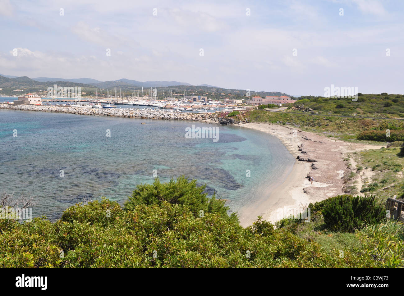 Spiaggia Vicino a Villasimius, Sardegna, Italia Foto Stock