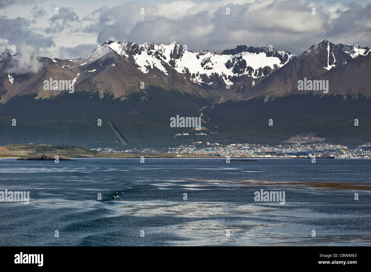 Canale di Beagle e ANDESMLOUNTAINS ARGENTINA Foto Stock
