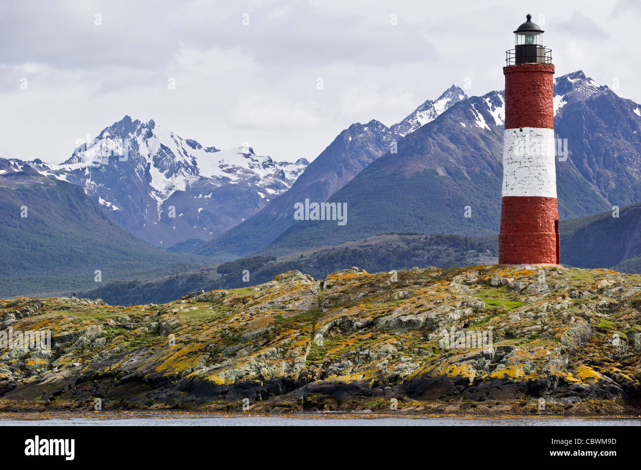Faro Canale del Beagle, ARGENTINA Foto Stock